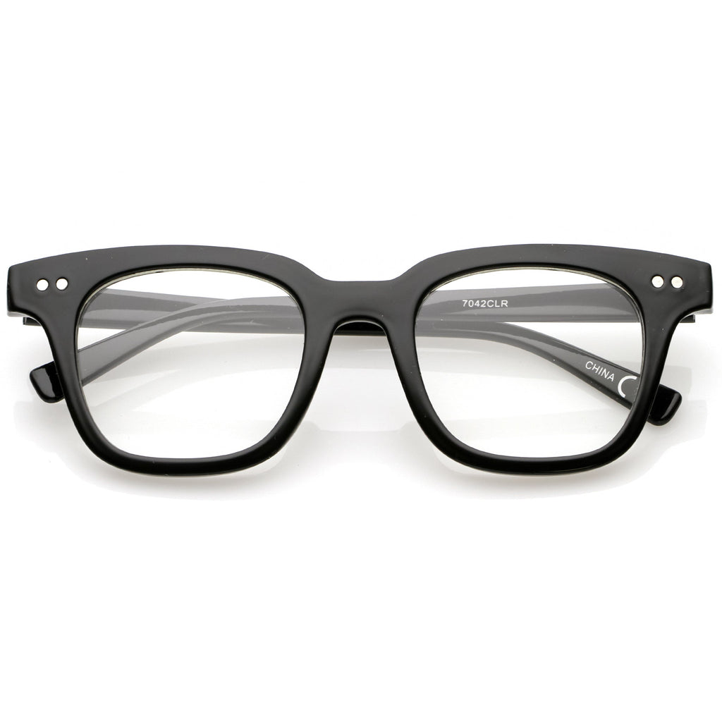 Everyday Modern Square Horn Rimmed Blue Light Blocking Clear Lens Glasses C070