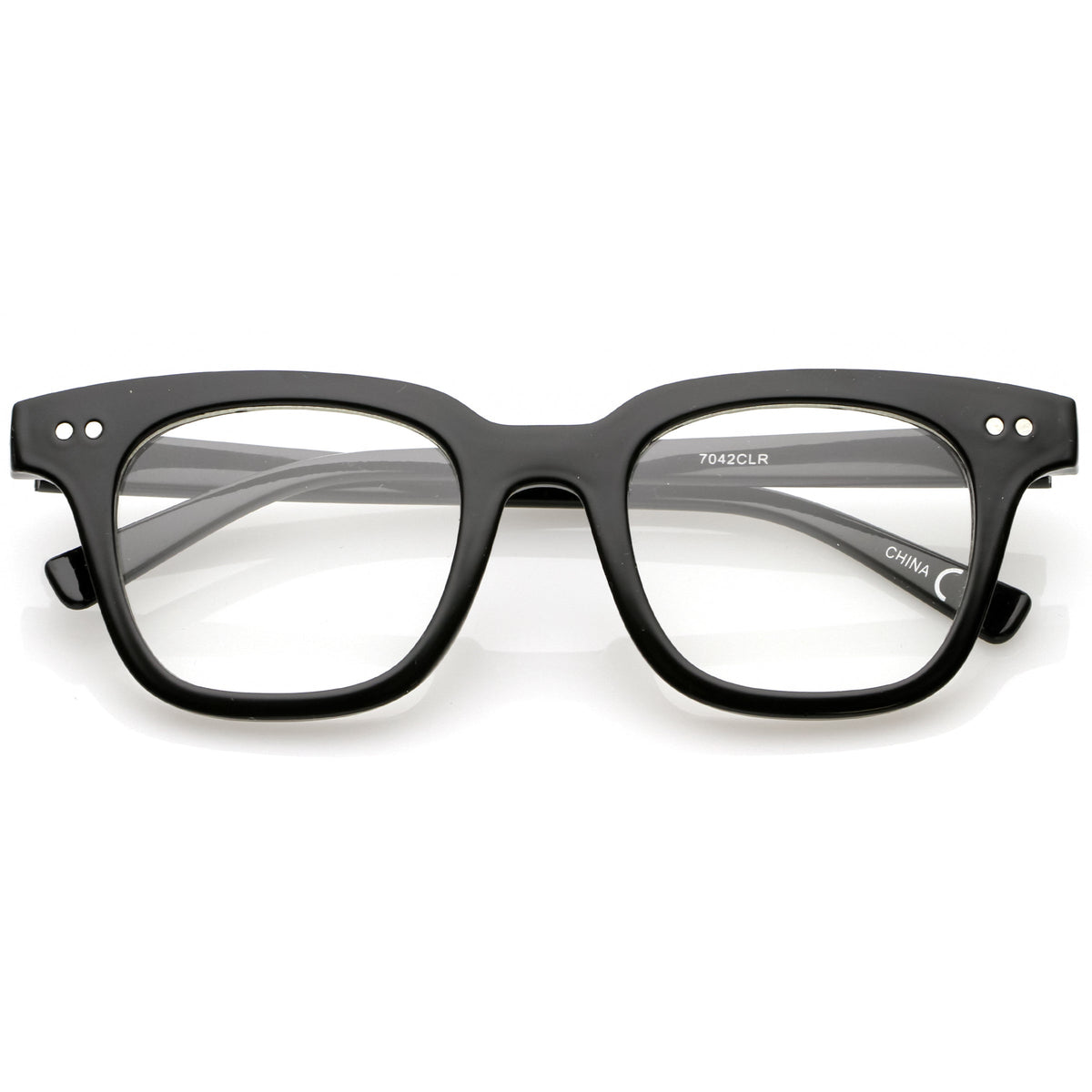 Everyday Modern Square Horn Rimmed Blue Light Blocking Clear Lens Glasses C070