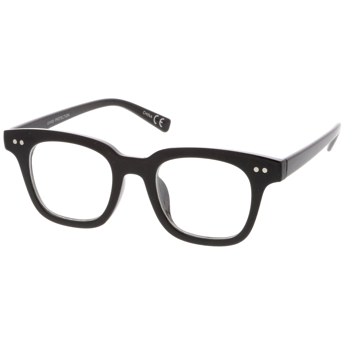 Everyday Modern Square Horn Rimmed Blue Light Blocking Clear Lens Glasses C070