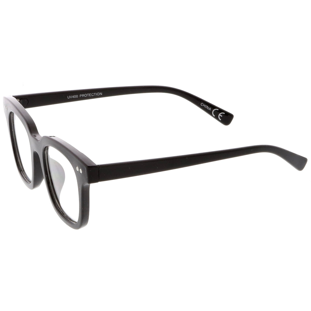 Everyday Modern Square Horn Rimmed Blue Light Blocking Clear Lens Glasses C070