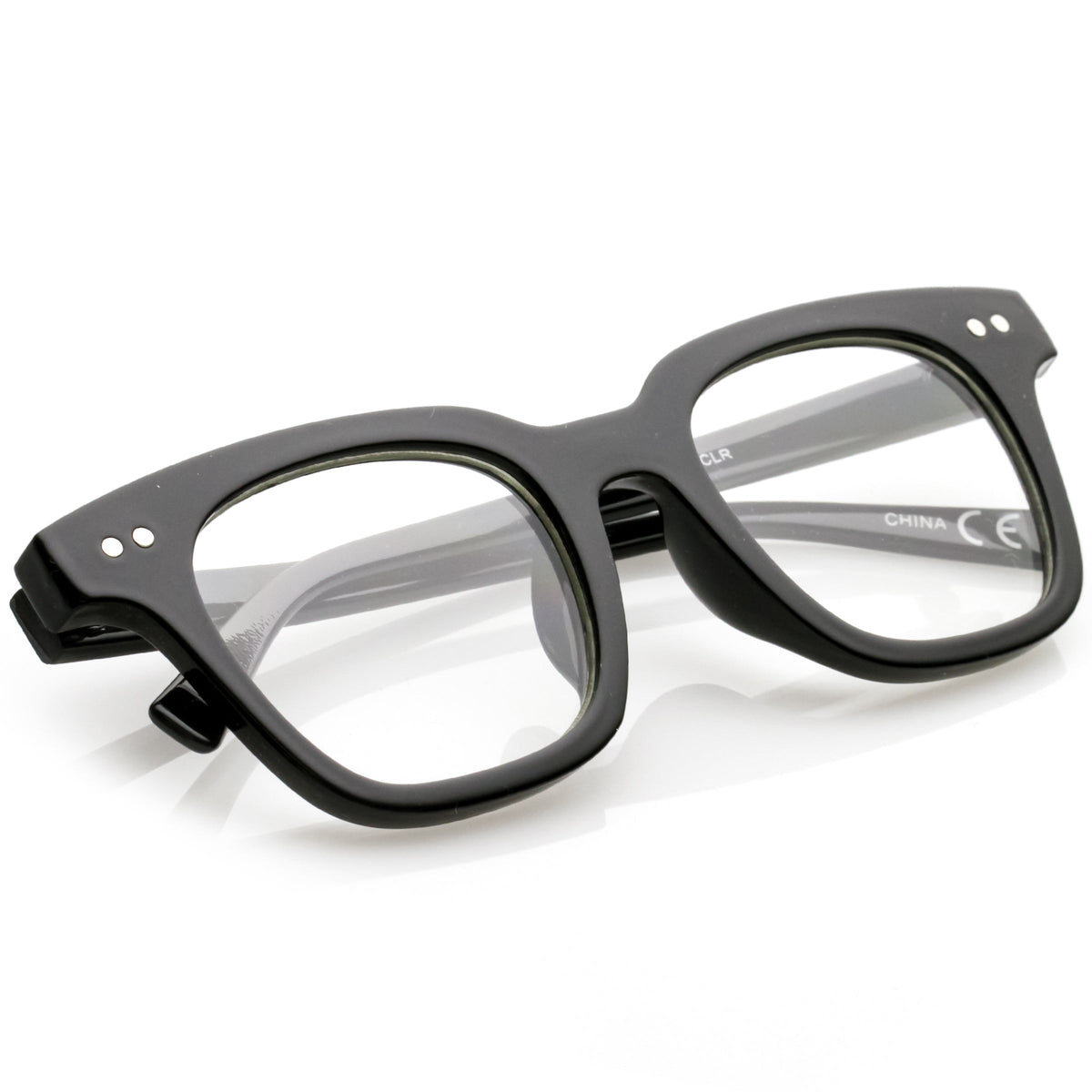Everyday Modern Square Horn Rimmed Blue Light Blocking Clear Lens Glasses C070