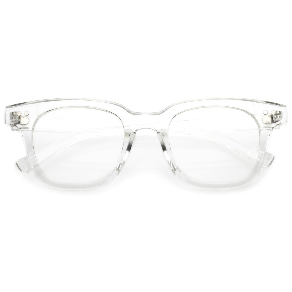 Everyday Modern Square Horn Rimmed Blue Light Blocking Clear Lens Glasses C070