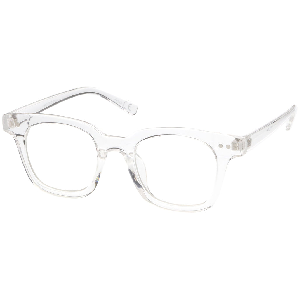 Everyday Modern Square Horn Rimmed Blue Light Blocking Clear Lens Glasses C070