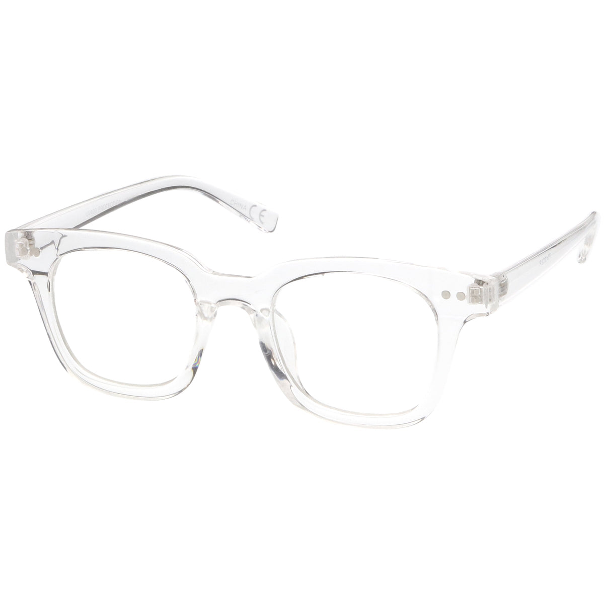 Everyday Modern Square Horn Rimmed Blue Light Blocking Clear Lens Glasses C070
