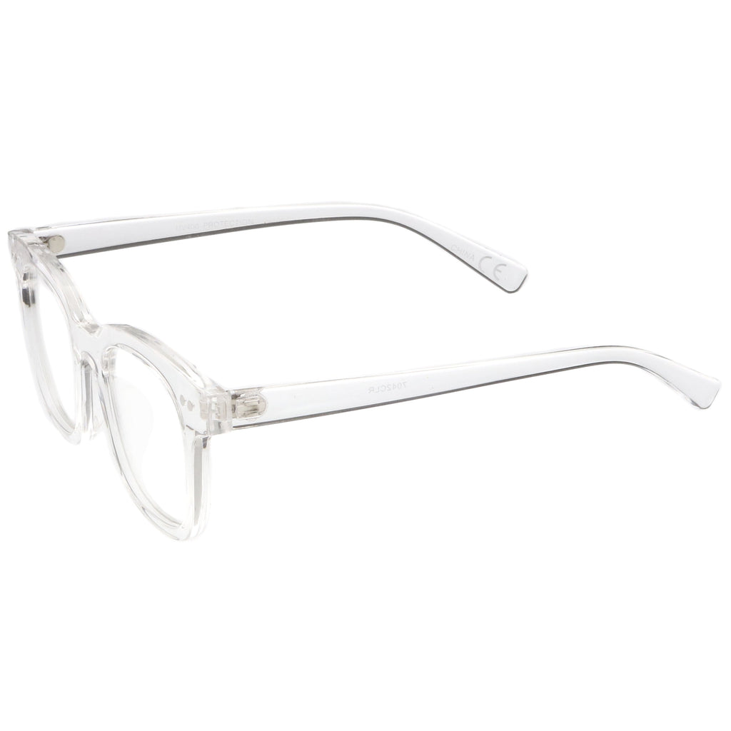 Everyday Modern Square Horn Rimmed Blue Light Blocking Clear Lens Glasses C070