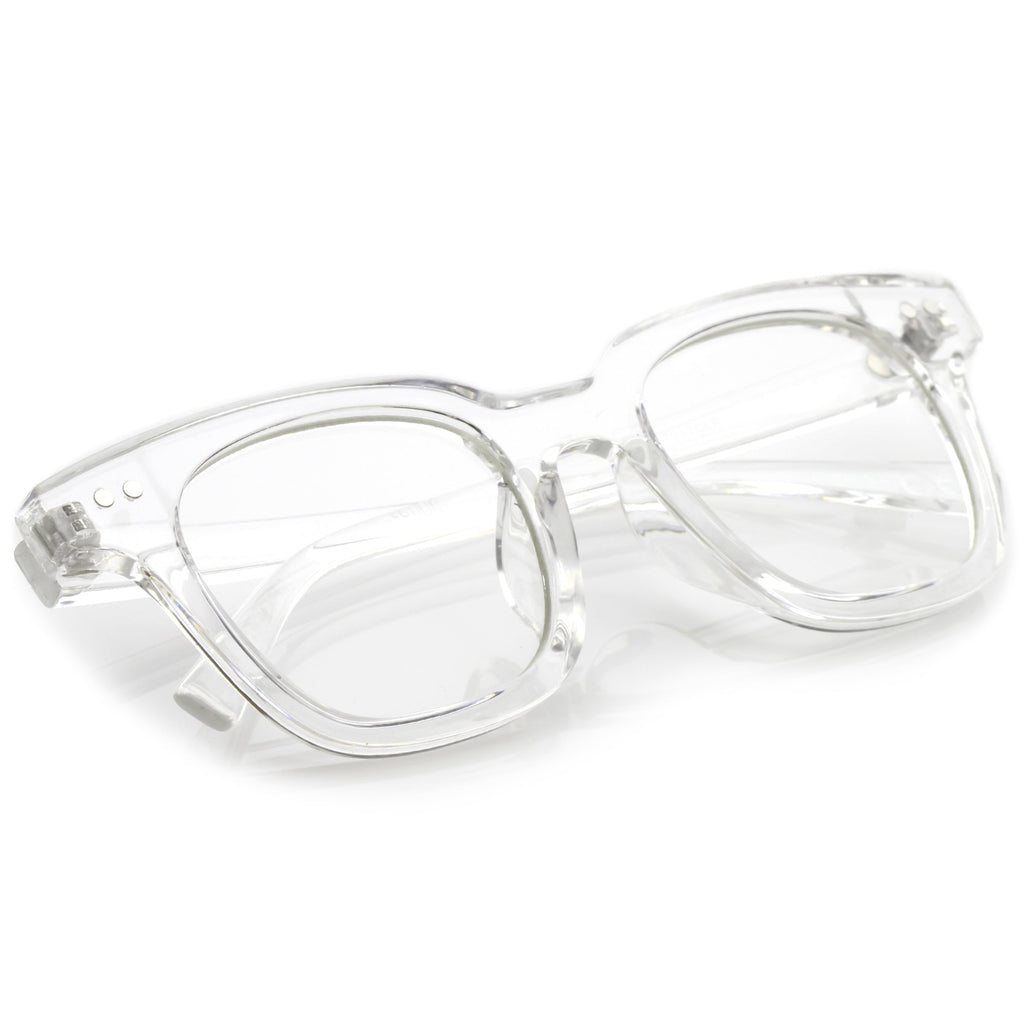Everyday Modern Square Horn Rimmed Blue Light Blocking Clear Lens Glasses C070