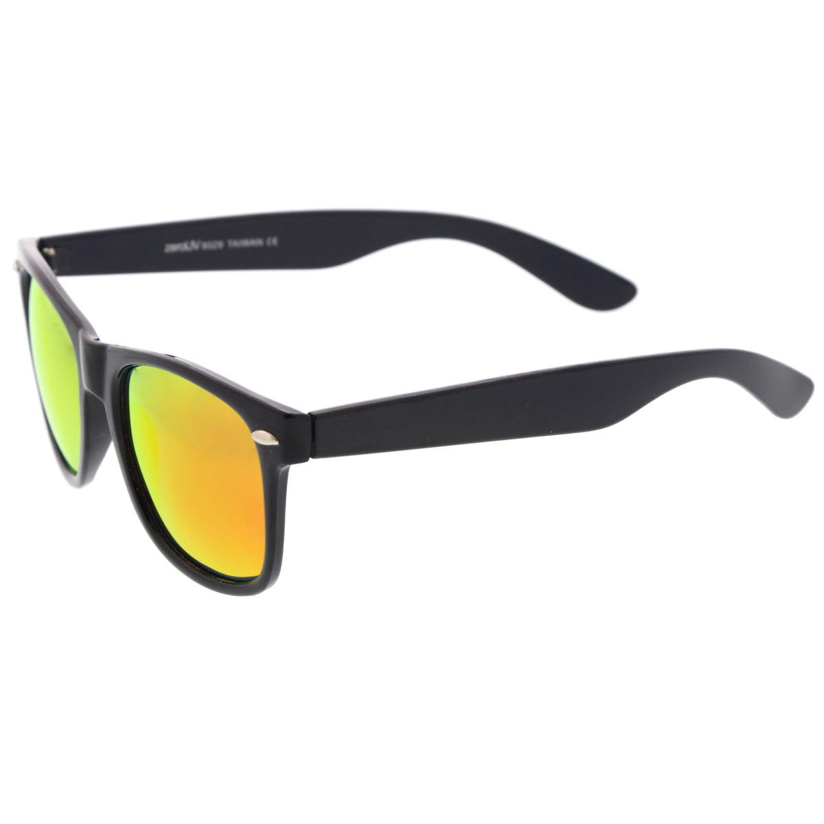 Retro Lifestyle Polarized Mirrored Lens Square Horn Rimmed Sunglasses C101