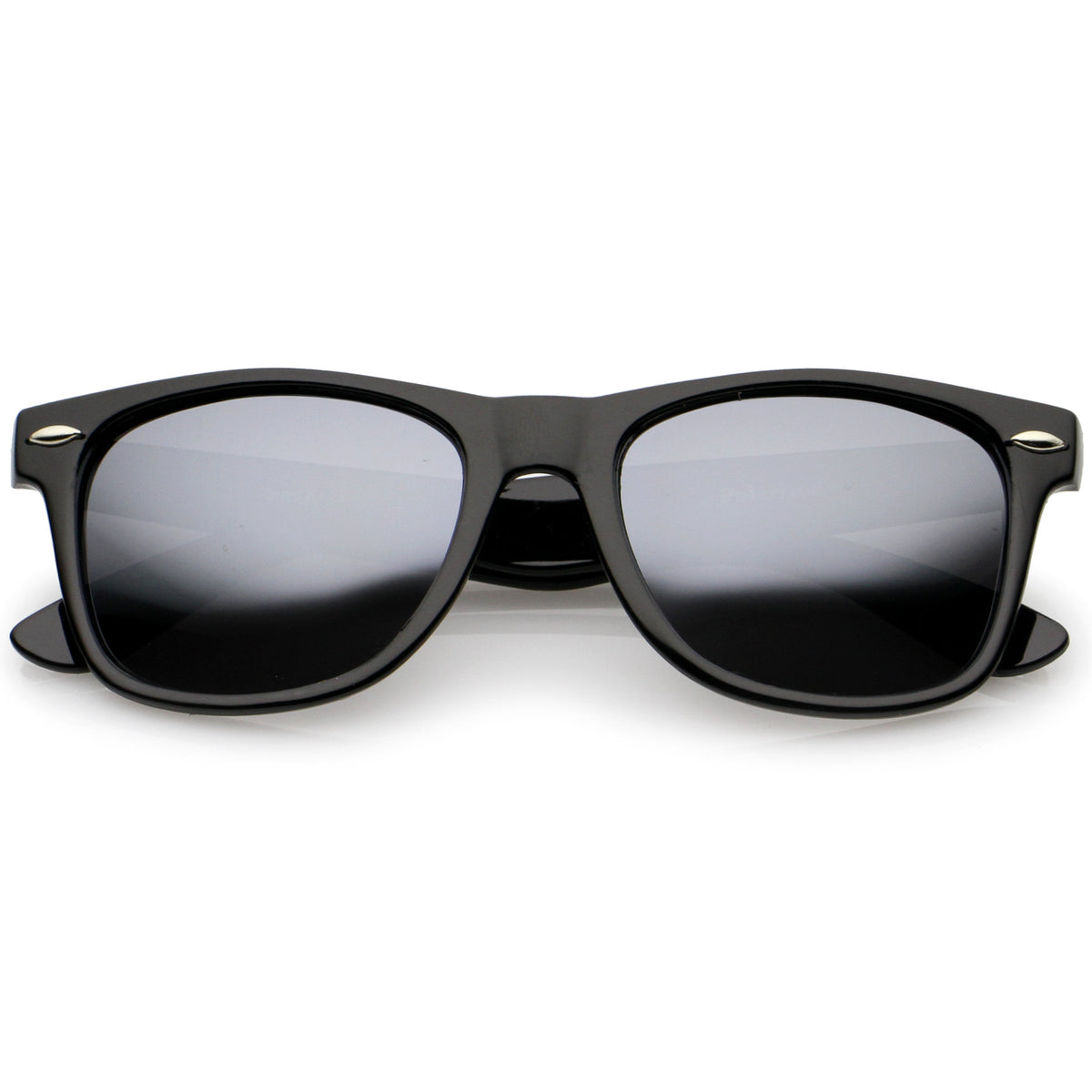 Retro Lifestyle Polarized Mirrored Lens Square Horn Rimmed Sunglasses C101