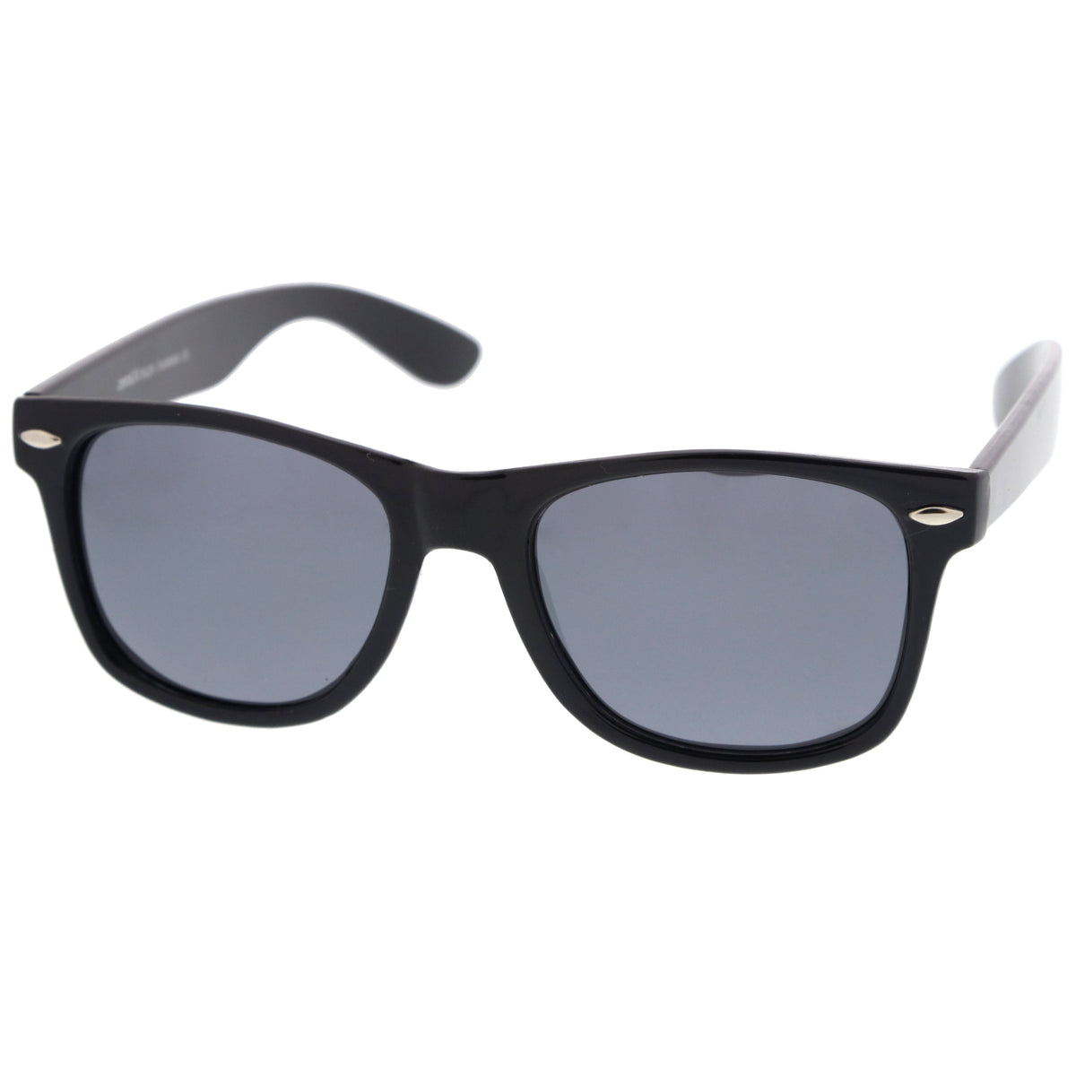 Retro Lifestyle Polarized Mirrored Lens Square Horn Rimmed Sunglasses C101