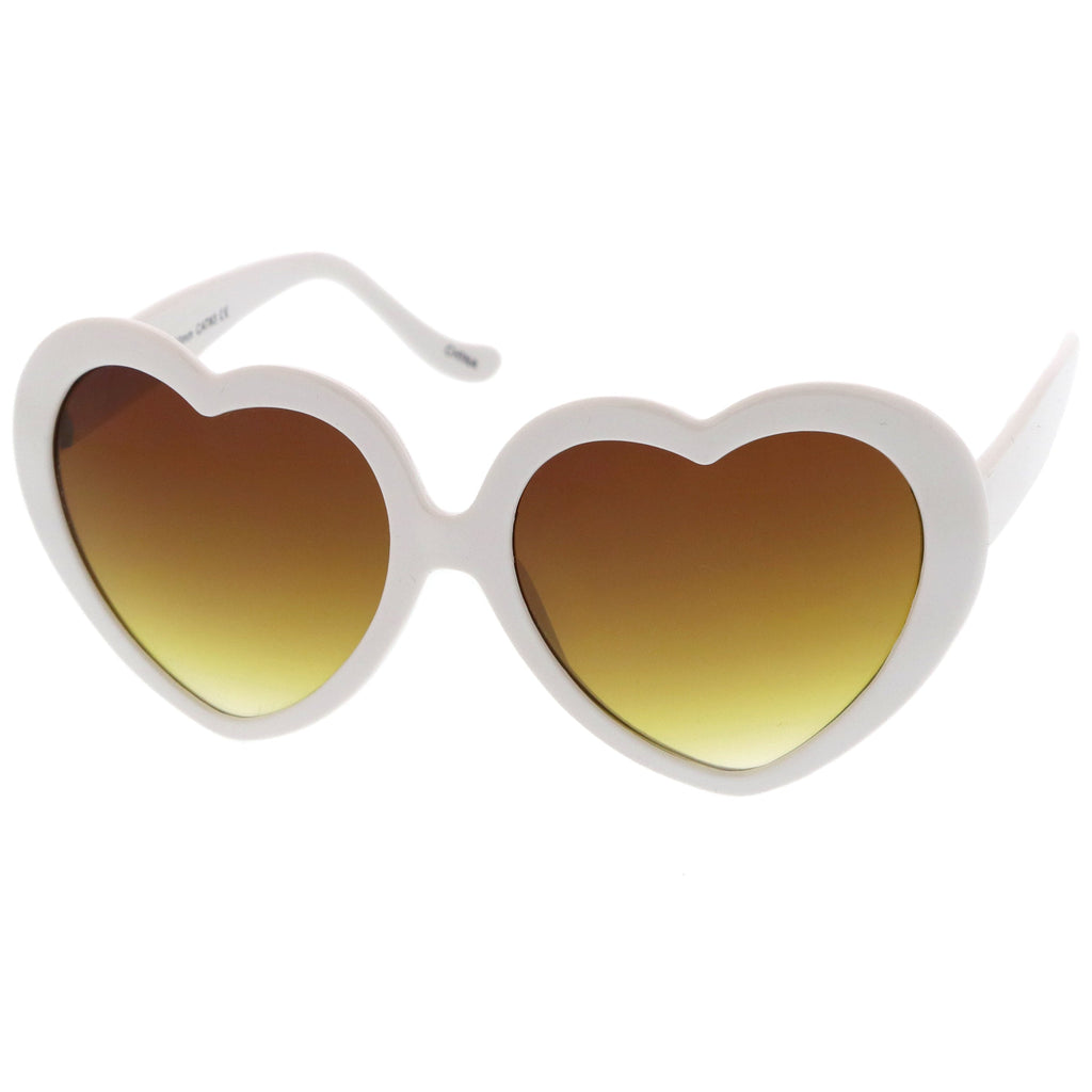 Cute Womens Lolita Sweet Heart Shape Sunglasses 8182