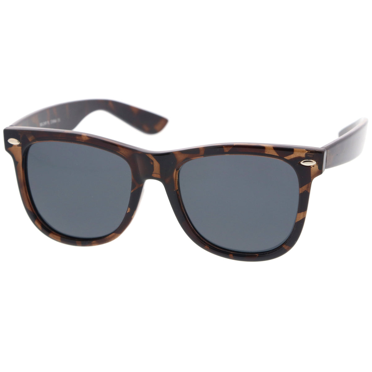Classic Large Polarized Lens Horned Rim Sunglasses 6105