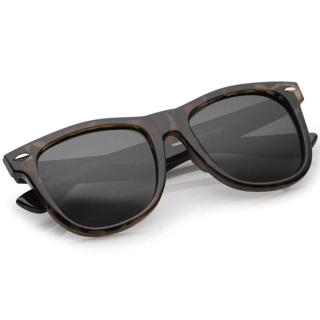 Classic Large Polarized Lens Horned Rim Sunglasses 6105