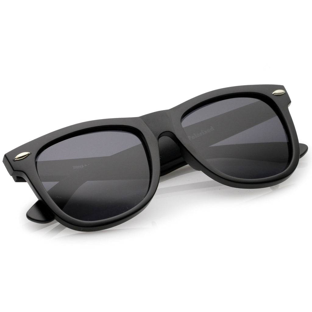 Classic Large Polarized Lens Horned Rim Sunglasses 6105