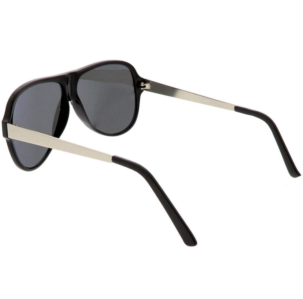 Retro Color Mirrored Flat Lens Flat Top Aviator Sunglasses C238