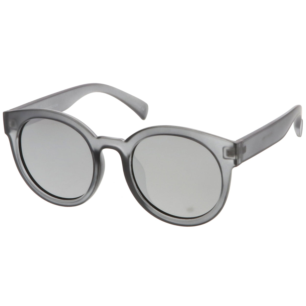 Retro Round Translucent Mirrored Lens Sunglasses C255