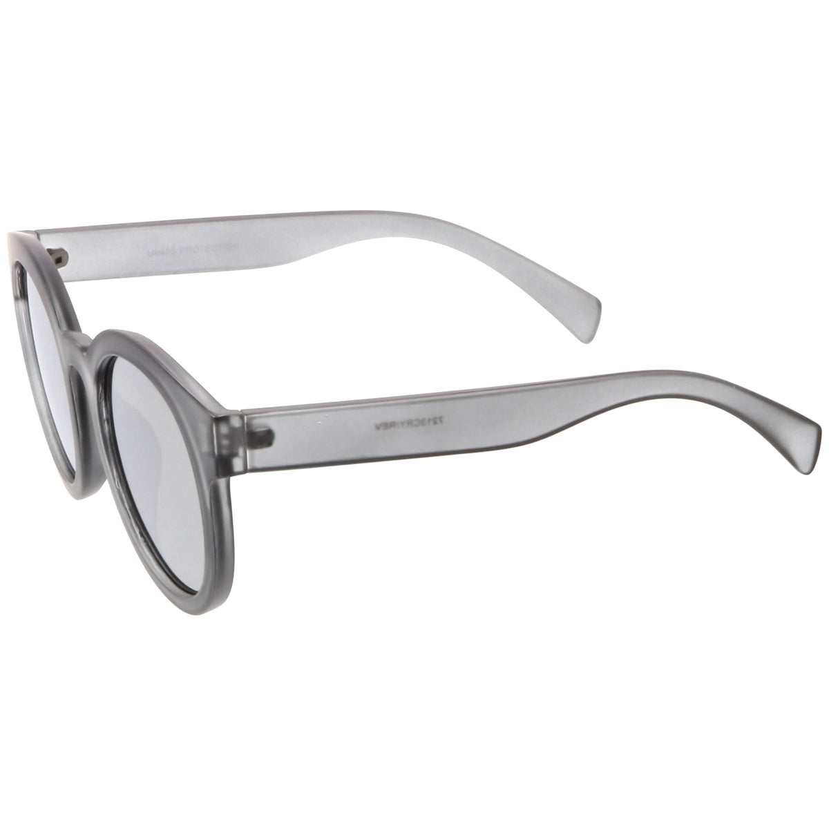 Retro Round Translucent Mirrored Lens Sunglasses C255
