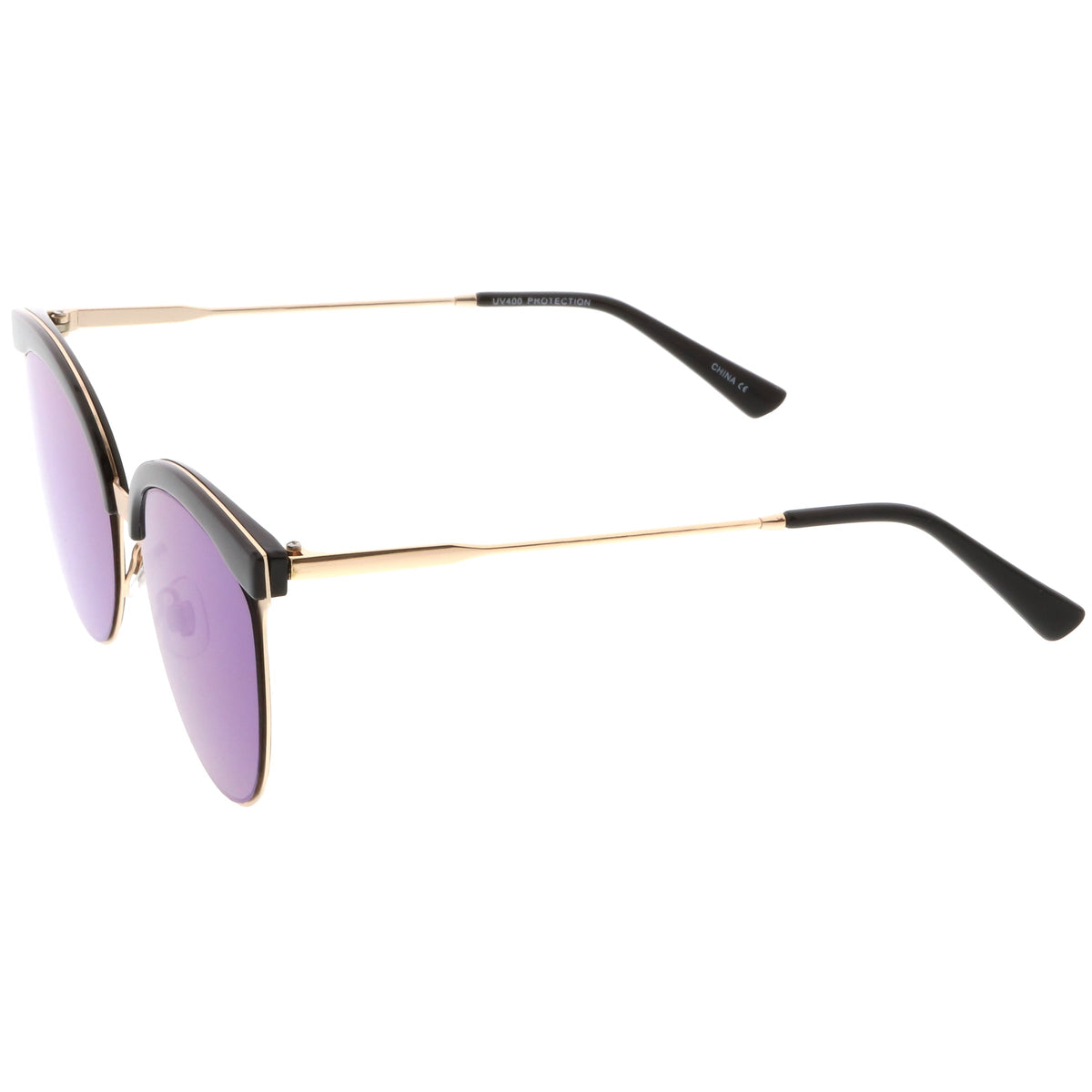 Retro Modern Mirrored Flat Lens Cat Eye Sunglasses C268