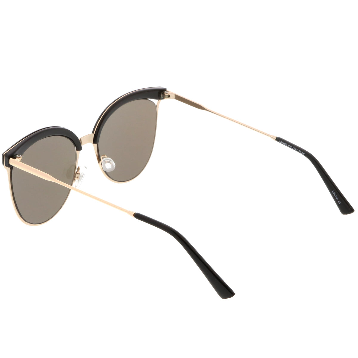 Retro Modern Mirrored Flat Lens Cat Eye Sunglasses C268