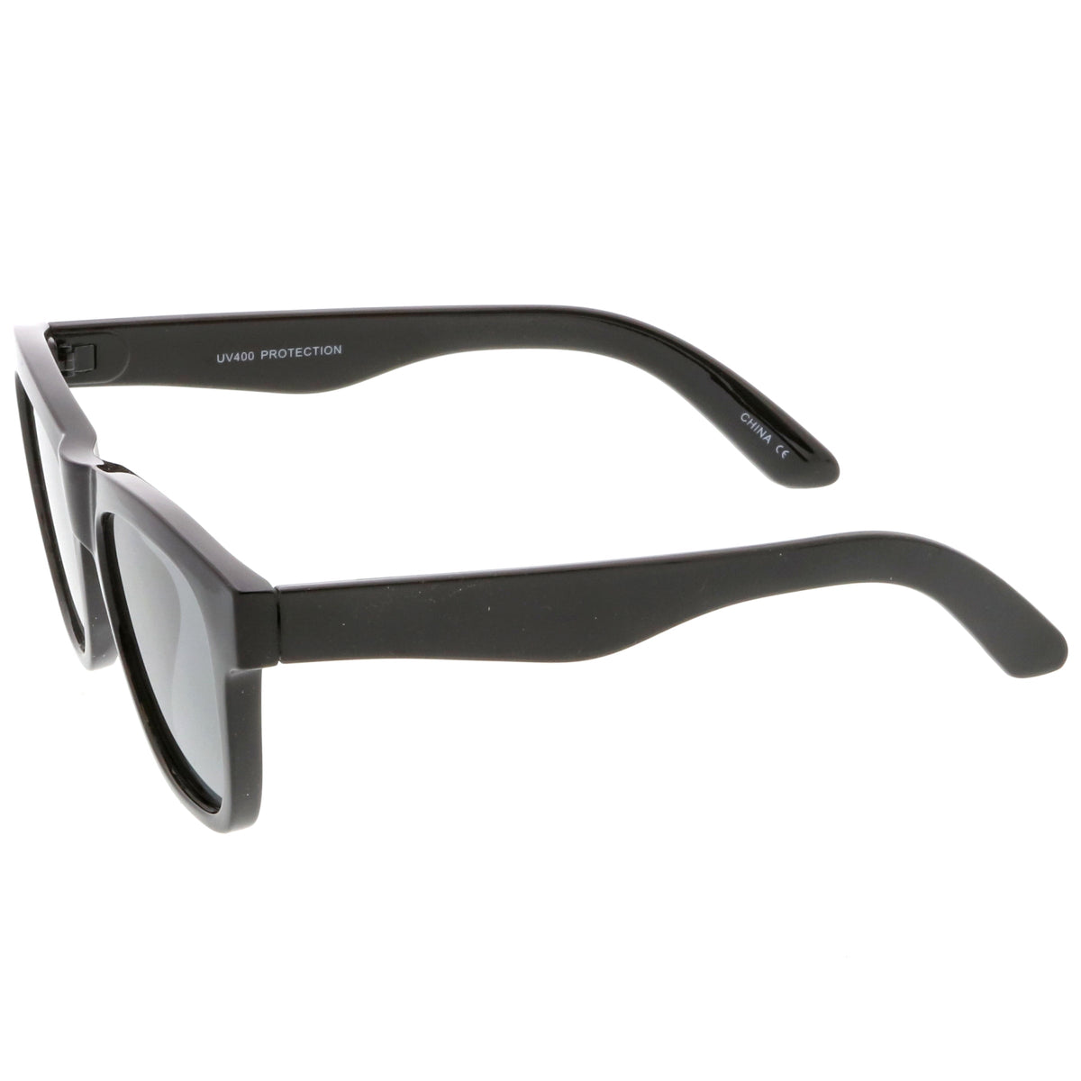 Classic Thick Arms Flat Lens Square Horn Rimmed Sunglasses C286