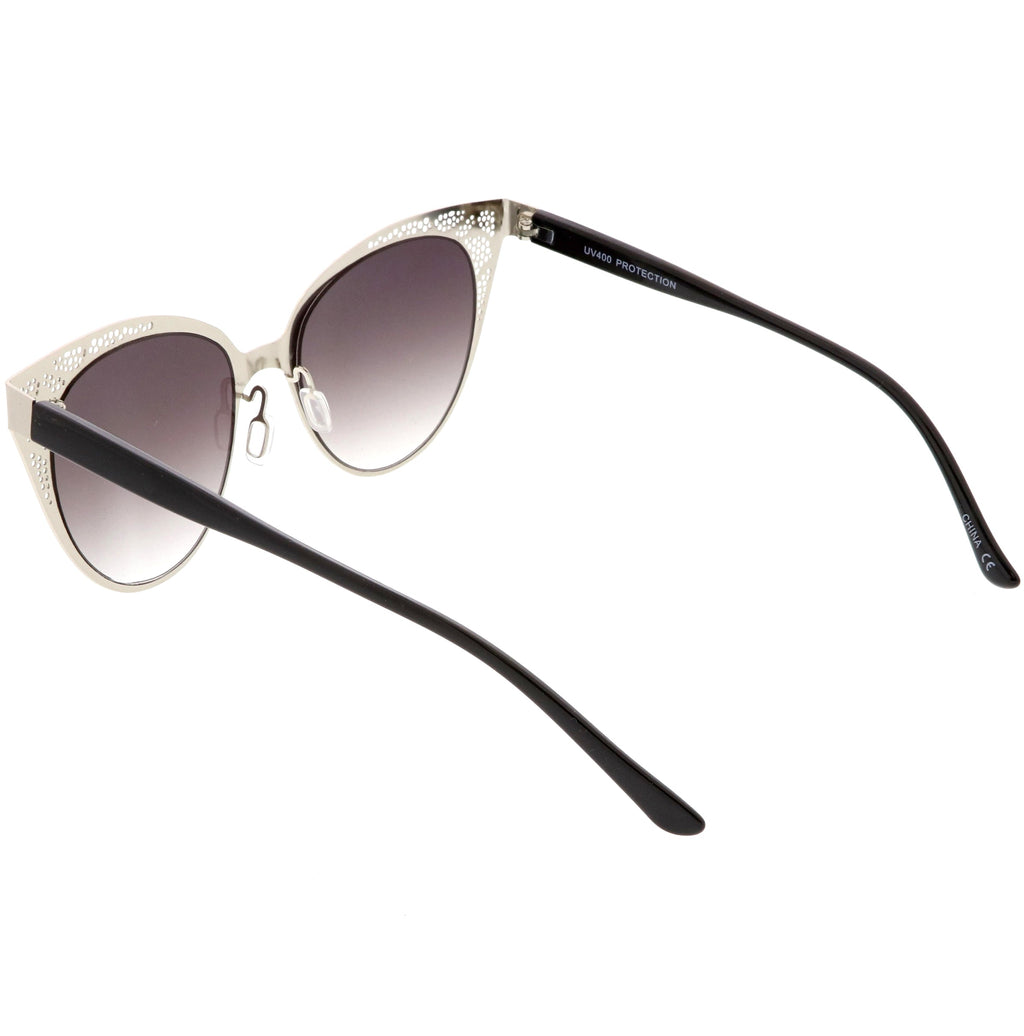 Women's Vintage Lace Design Gradient Lens Cat Eye Sunglasses C314