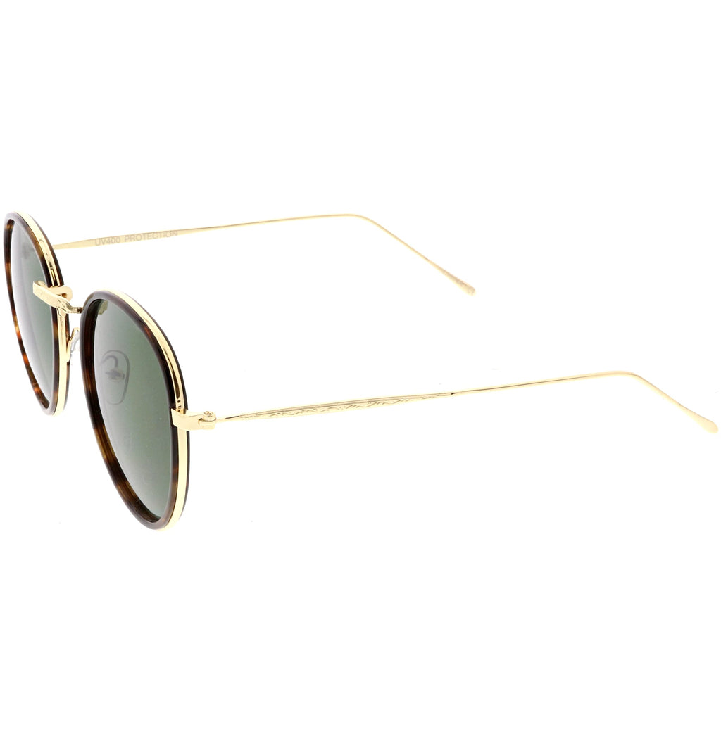 European Modern Indie Dapper Round Aviator Sunglasses C316