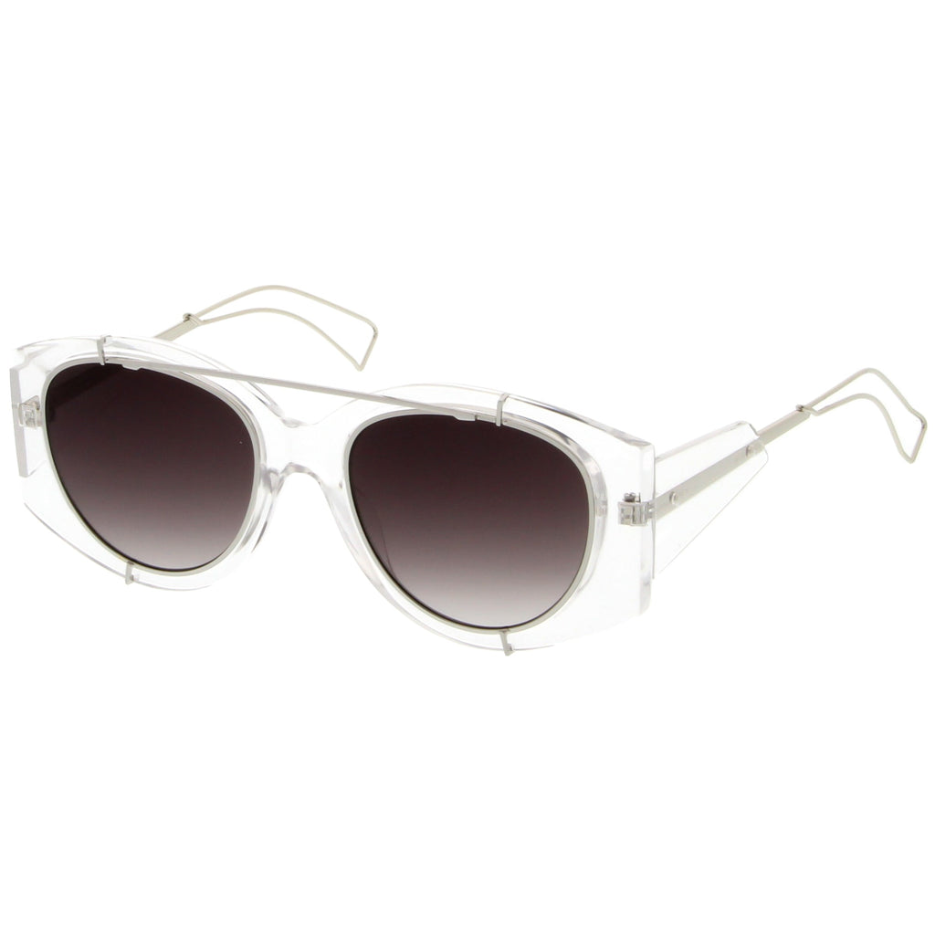 Retro Modern Translucent Round Aviator Sunglasses C328