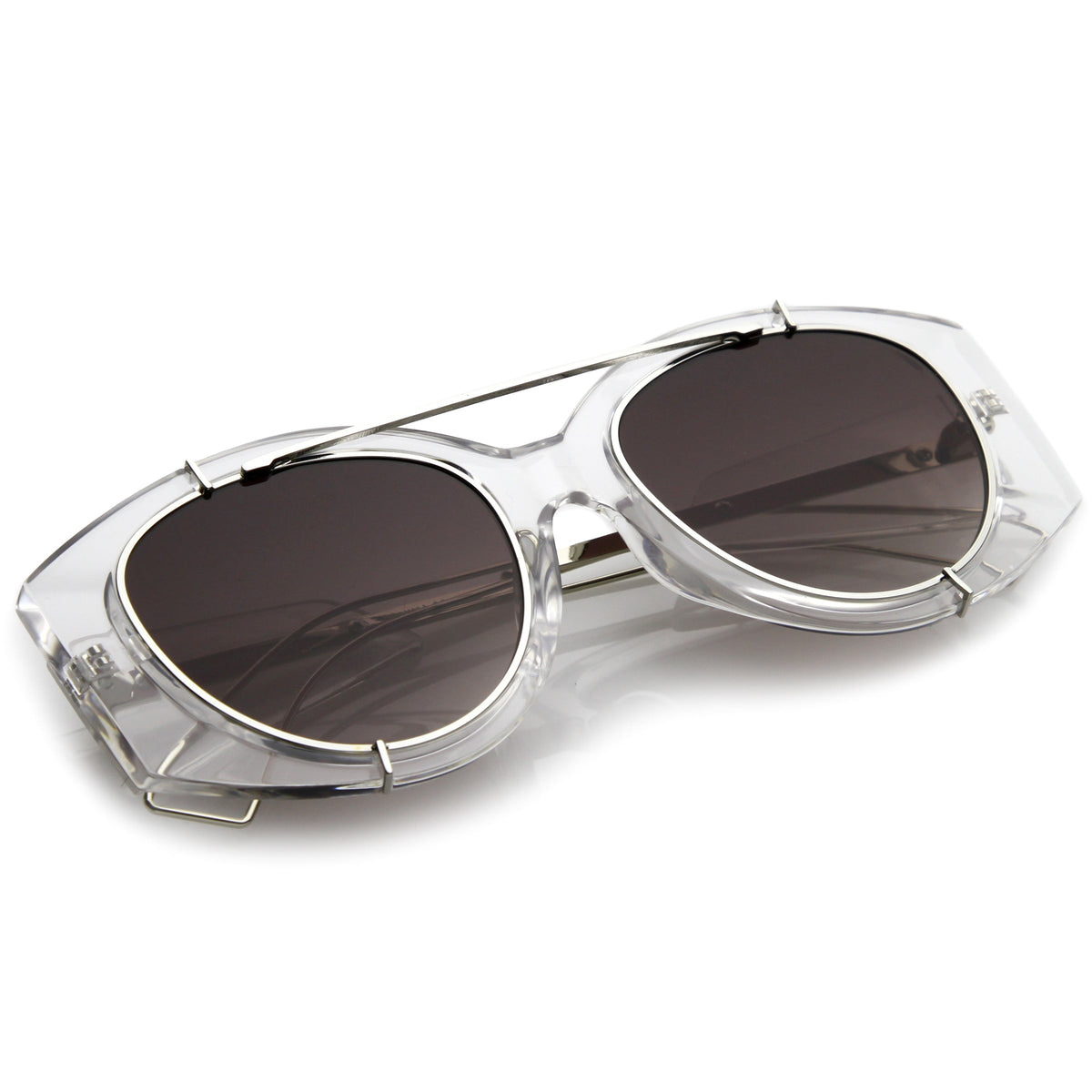 Retro Modern Translucent Round Aviator Sunglasses C328