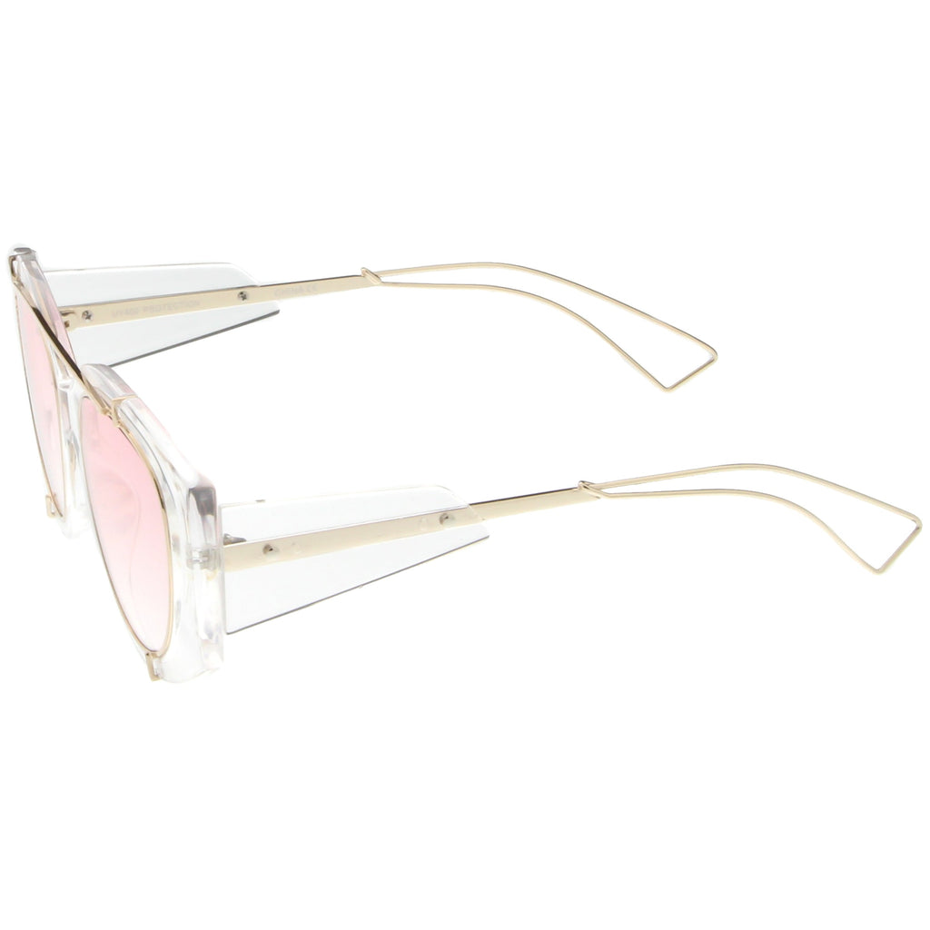 Retro Modern Translucent Round Aviator Sunglasses C328