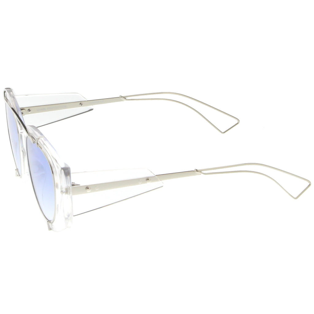 Retro Modern Translucent Round Aviator Sunglasses C328