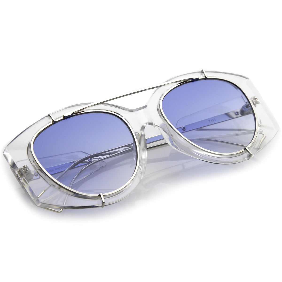 Retro Modern Translucent Round Aviator Sunglasses C328
