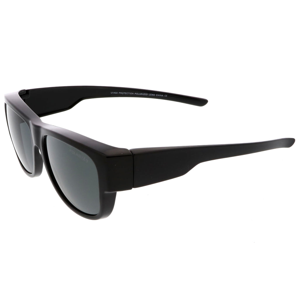 Polarized Lens Chunky Temple Square Horn Rimmed Sunglasses C332