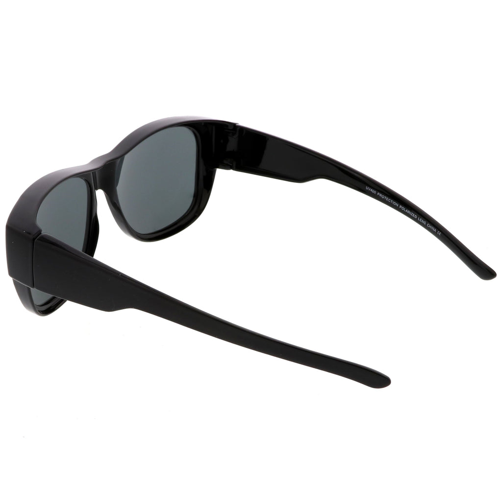 Polarized Lens Chunky Temple Square Horn Rimmed Sunglasses C332