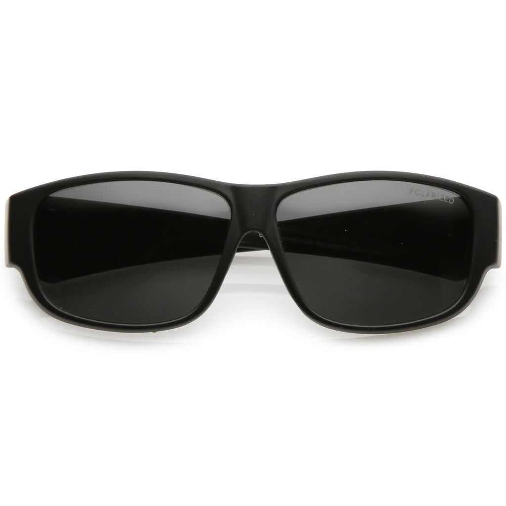 Polarized Lens Chunky Temple Square Horn Rimmed Sunglasses C332