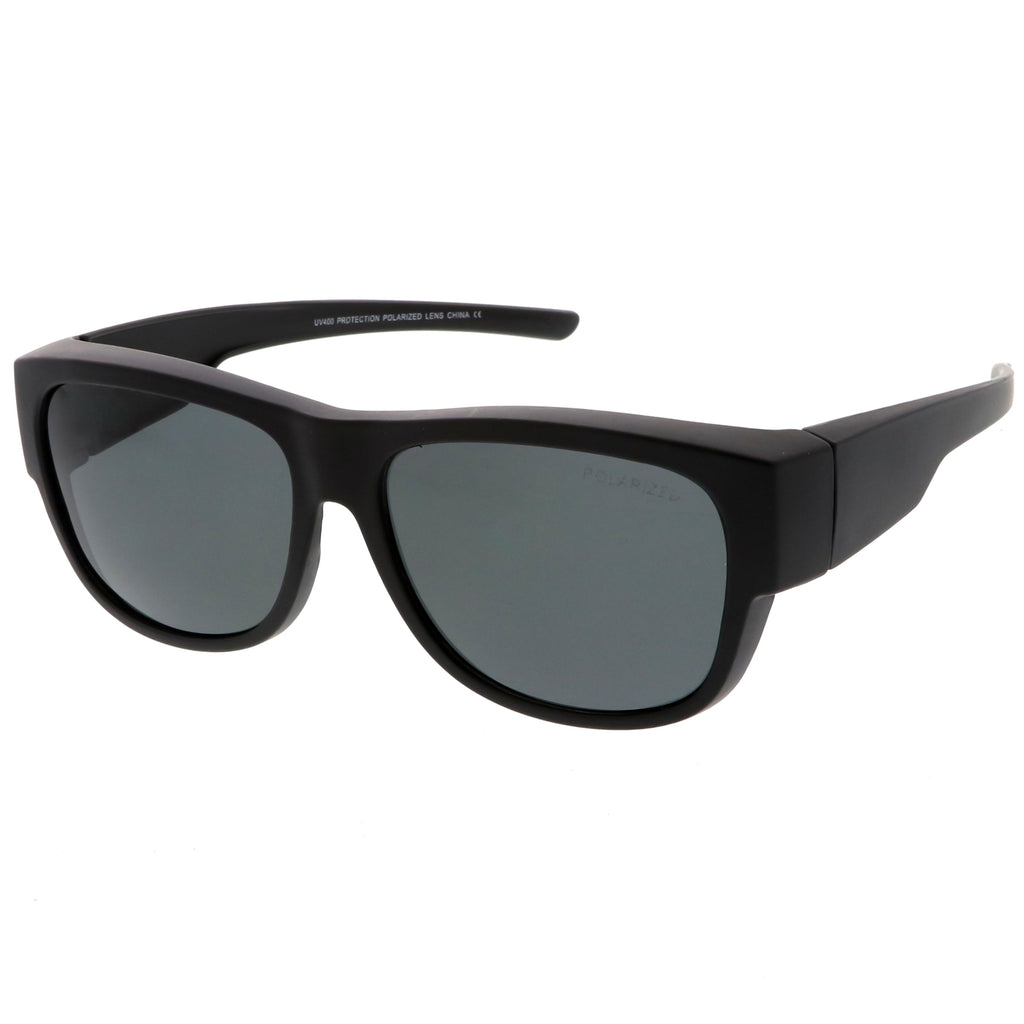 Polarized Lens Chunky Temple Square Horn Rimmed Sunglasses C332