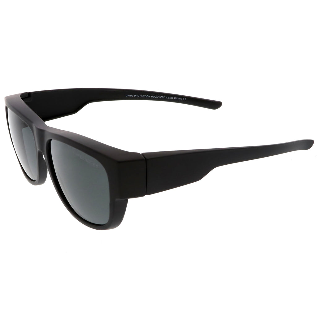 Polarized Lens Chunky Temple Square Horn Rimmed Sunglasses C332