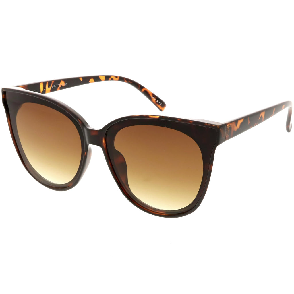 Women's Oversize Flat Infinity Lens Cat Eye Sunglasses C340