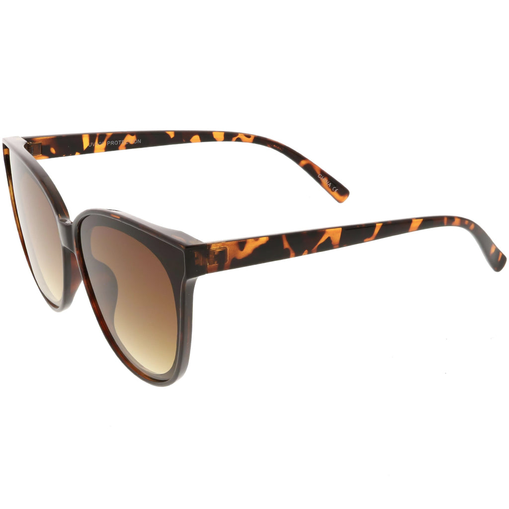 Women's Oversize Flat Infinity Lens Cat Eye Sunglasses C340