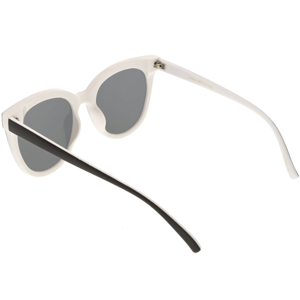 Women's Oversize Flat Infinity Lens Cat Eye Sunglasses C340