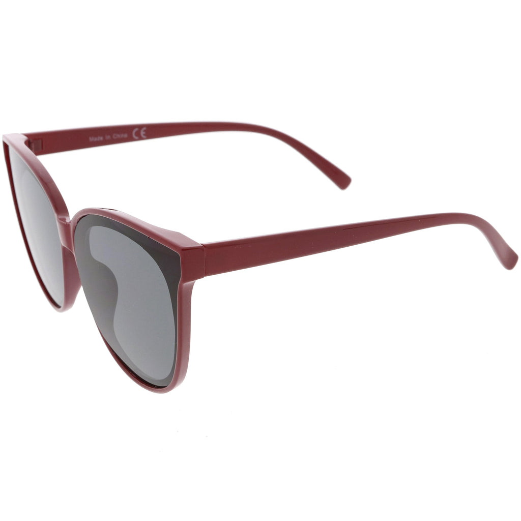 Women's Oversize Flat Infinity Lens Cat Eye Sunglasses C340