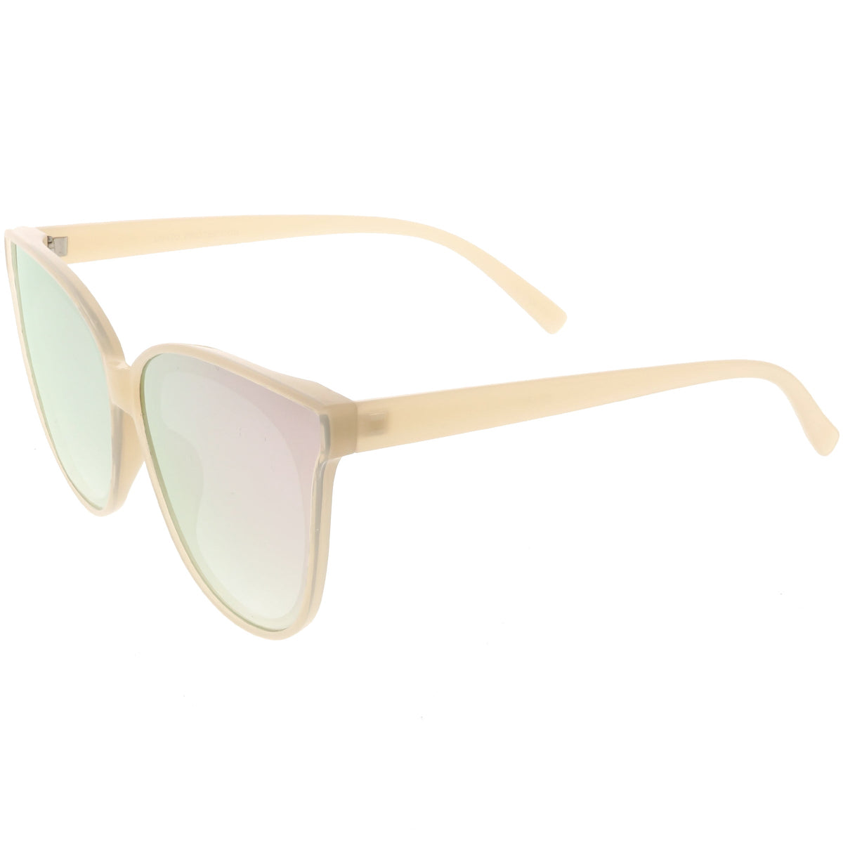 Women's Modern Infinity Flat Mirrored Lens Cat Eye Sunglasses C349