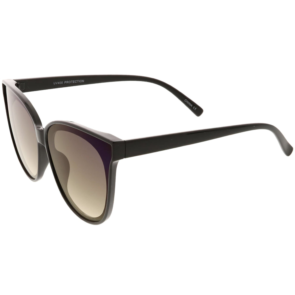 Women's Modern Infinity Flat Mirrored Lens Cat Eye Sunglasses C349