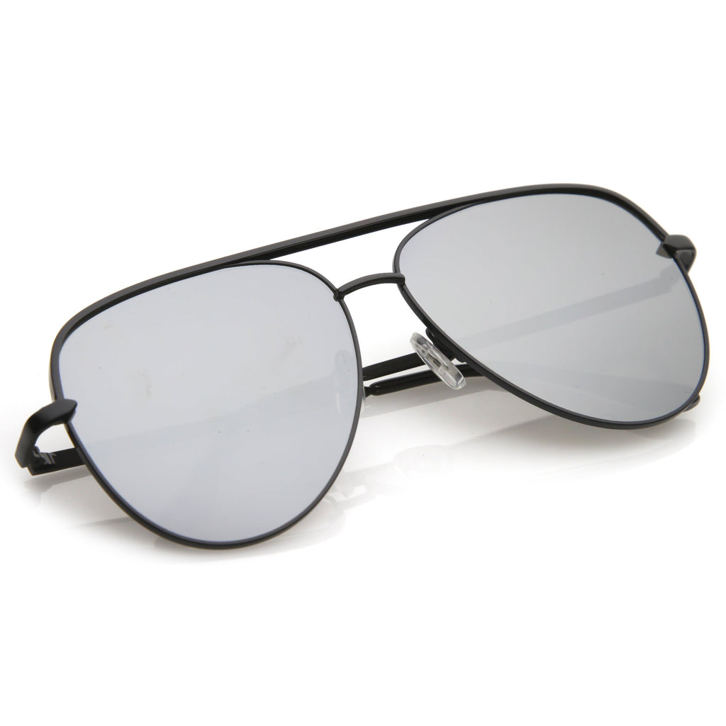 Premium Oversize Mirrored Flat Lens Aviator Sunglasses C361