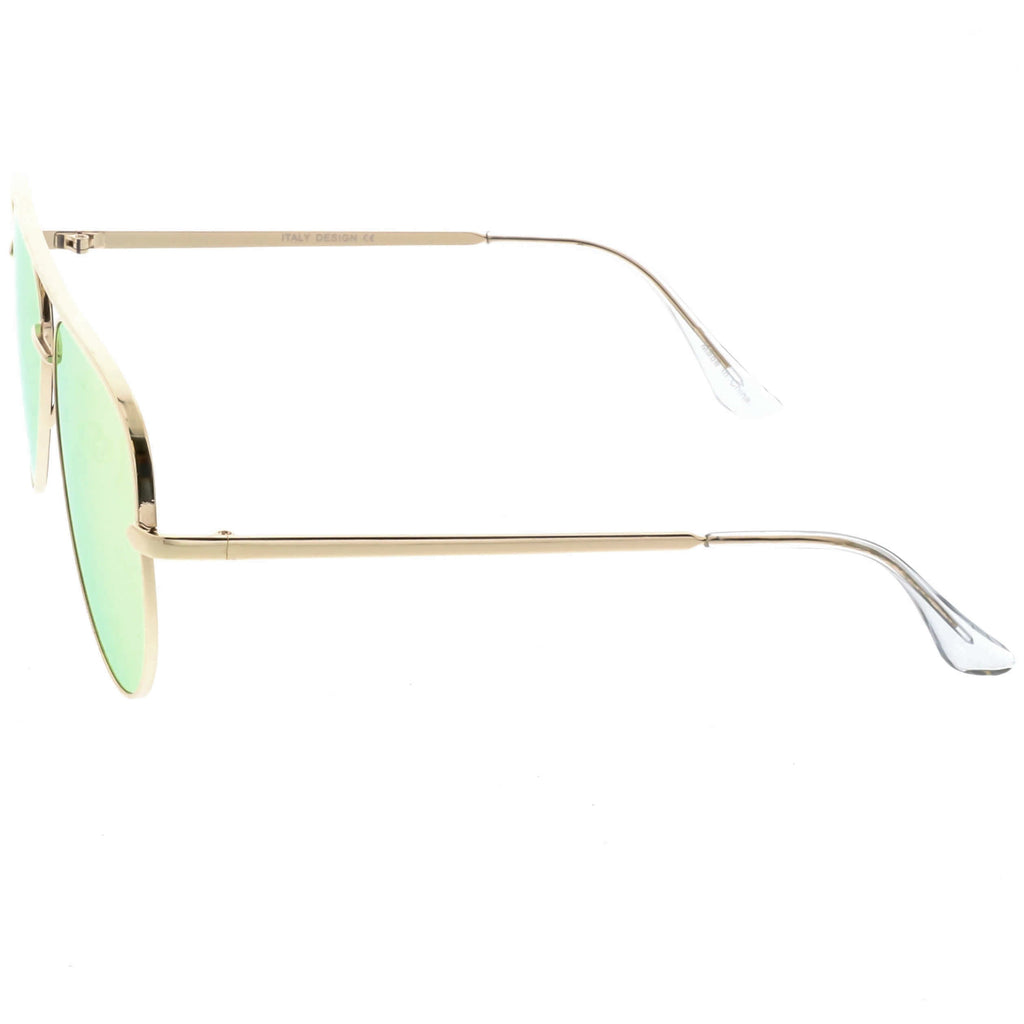 Premium Oversize Mirrored Flat Lens Aviator Sunglasses C361