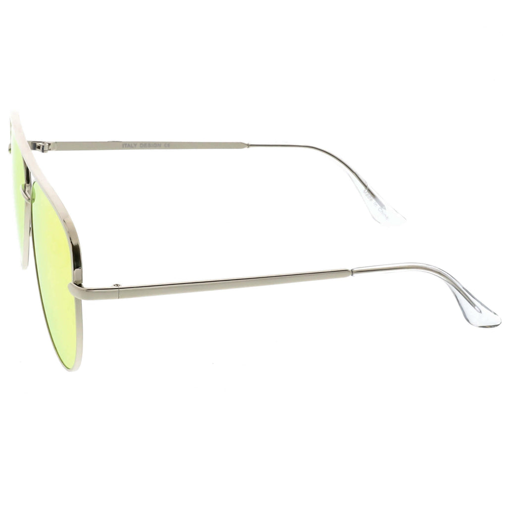 Premium Oversize Mirrored Flat Lens Aviator Sunglasses C361