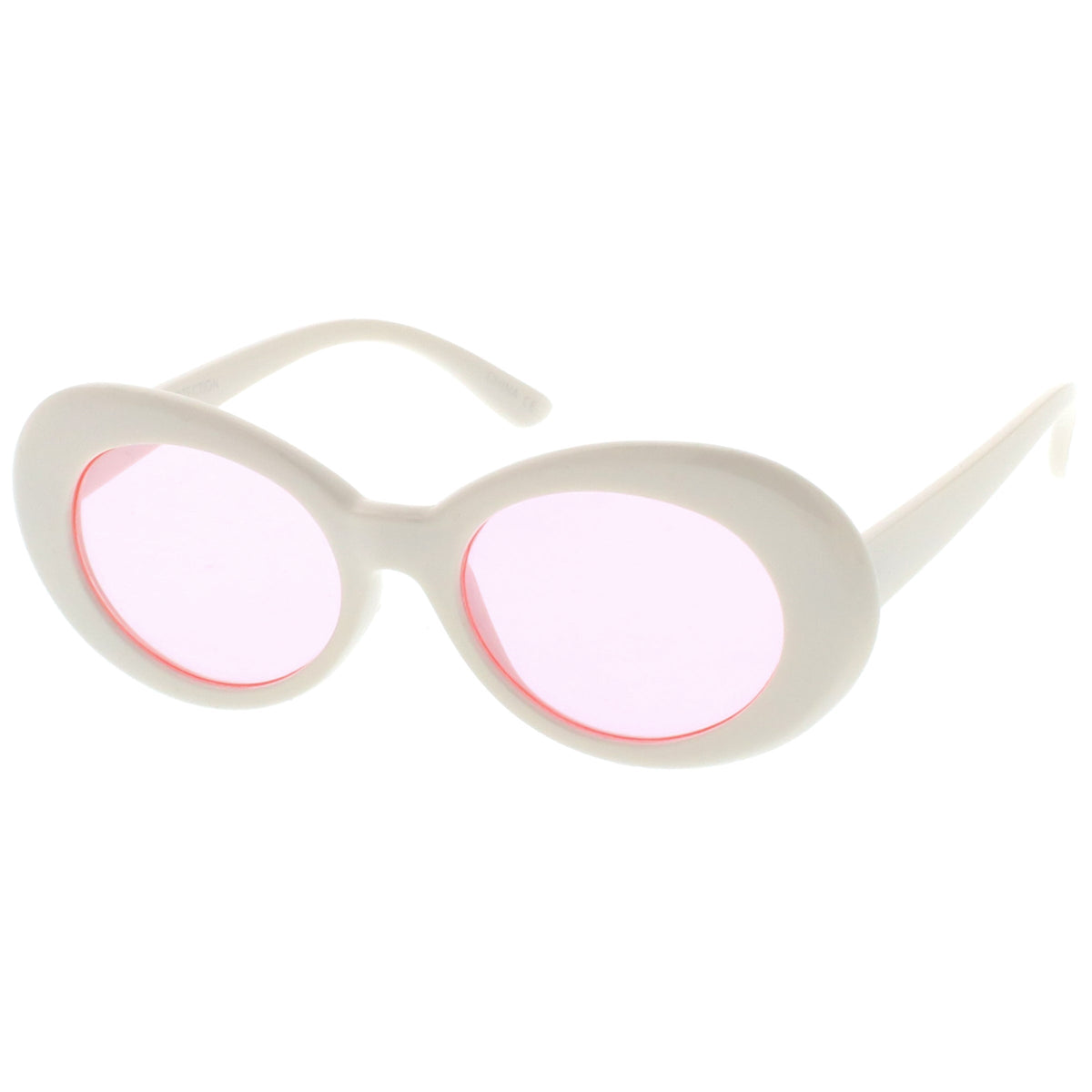 Women's Retro Disco Oval Clout Color Tone Lens Sunglasses 51mm C382