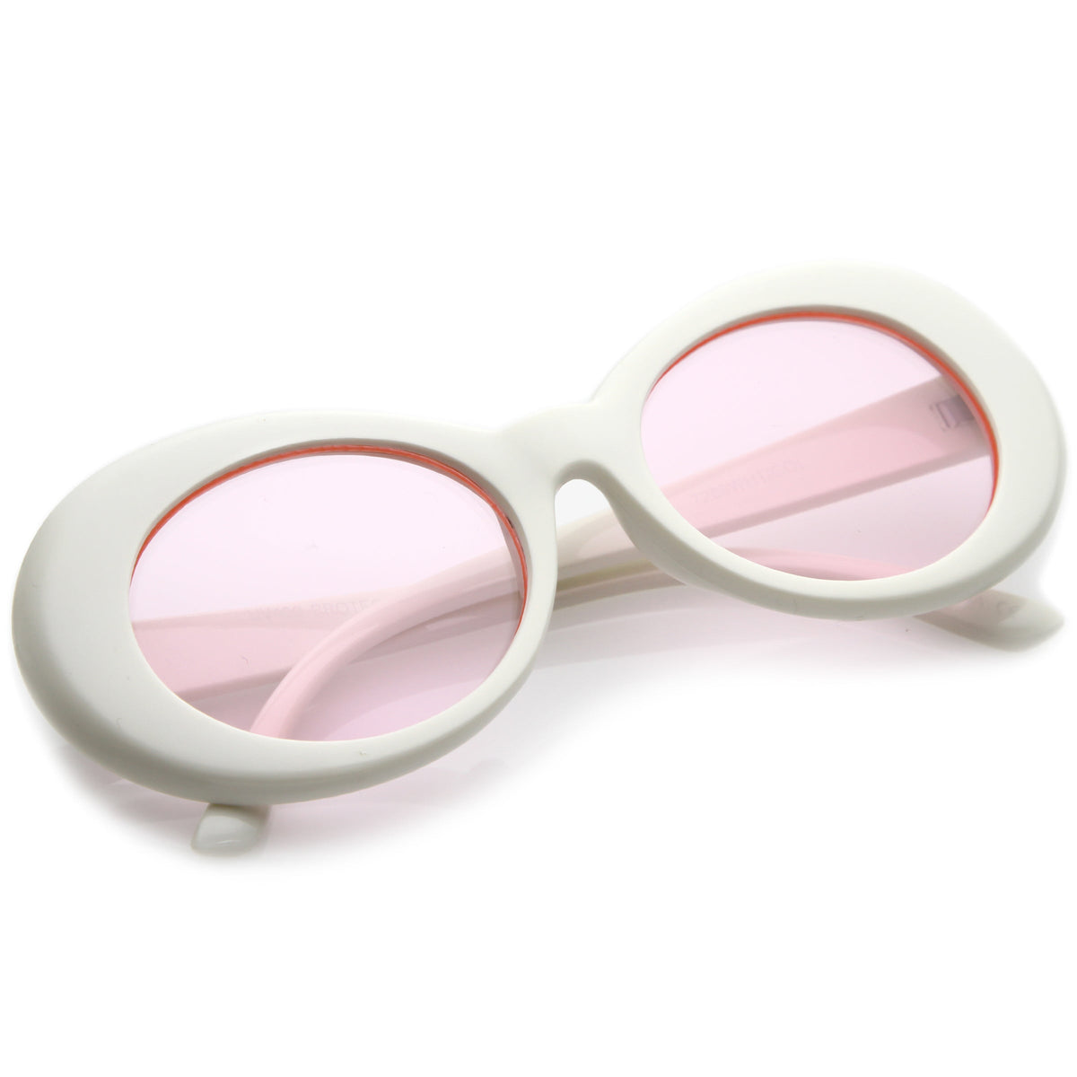 Women's Retro Disco Oval Clout Color Tone Lens Sunglasses 51mm C382