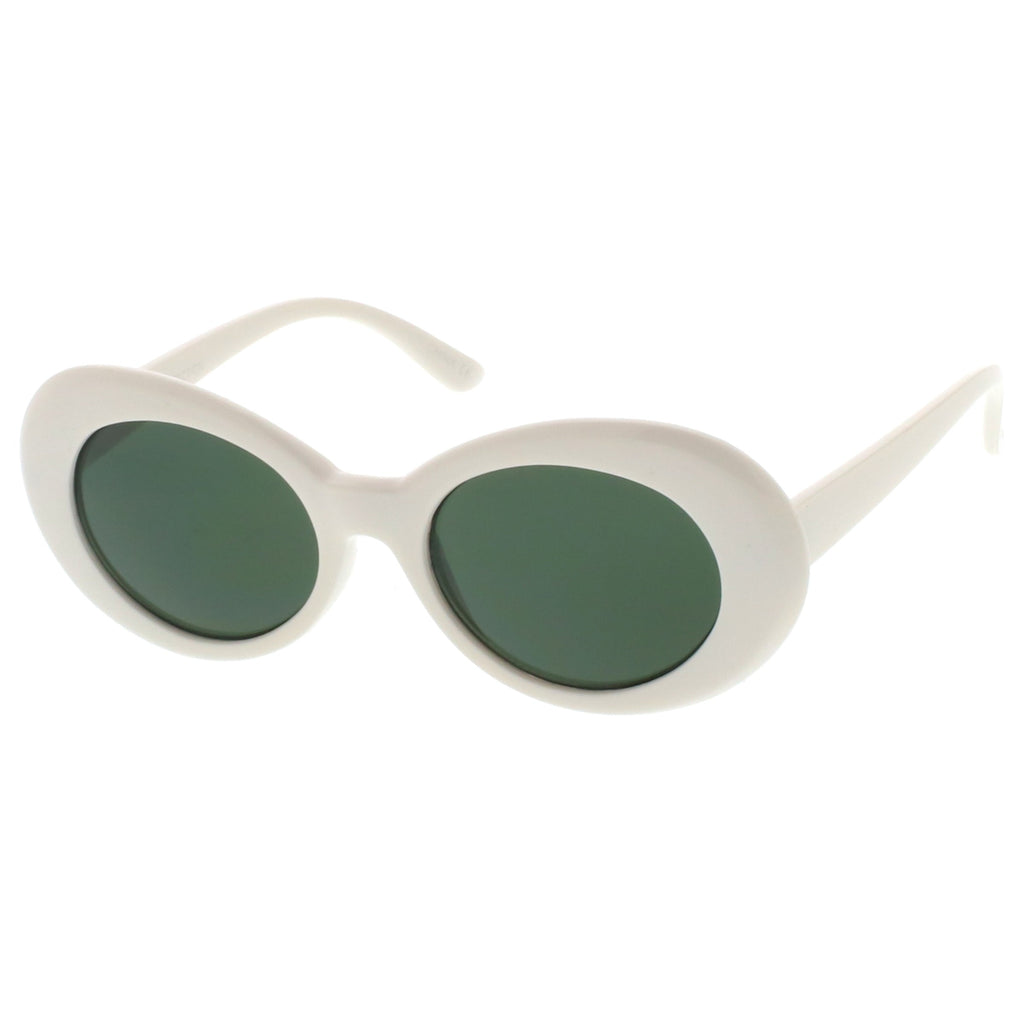 Women's Retro Disco Oval Clout Color Tone Lens Sunglasses 51mm C382