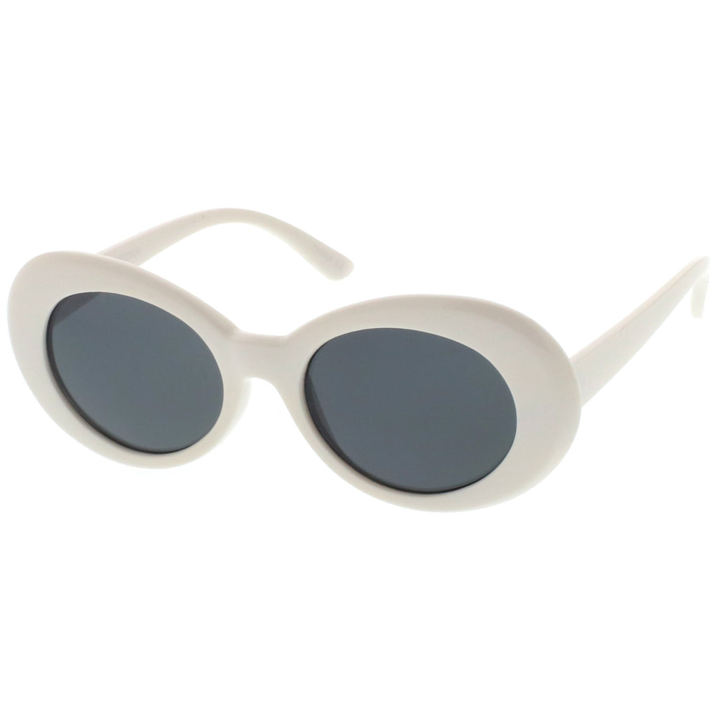 Women's Retro Disco Oval Clout Color Tone Lens Sunglasses 51mm C382