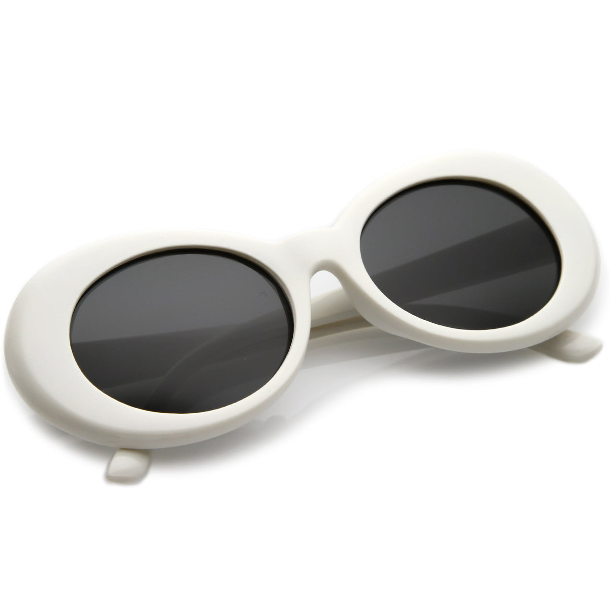 Women's Retro Disco Oval Clout Color Tone Lens Sunglasses 51mm C382