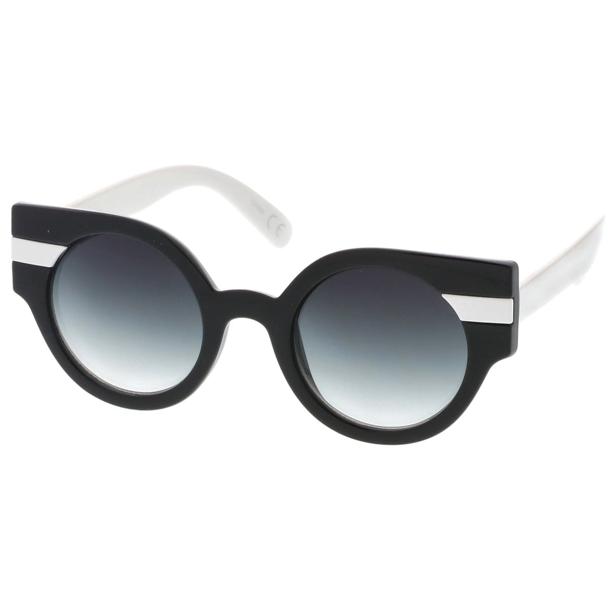 Retro Modern Pastel Round Wing Tip Sunglasses C390